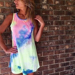 Boho Tie Dye Dress sz S M